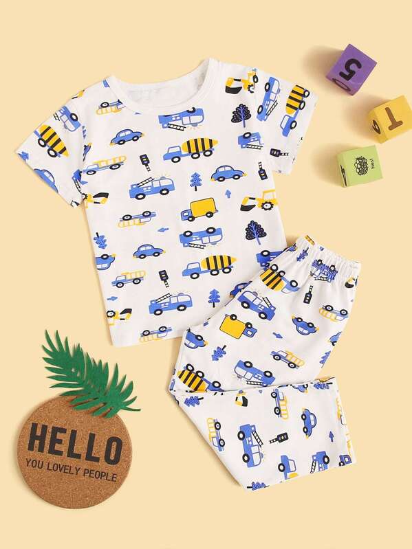 

Toddler Boys Car Print Pajama Set, Multicolor