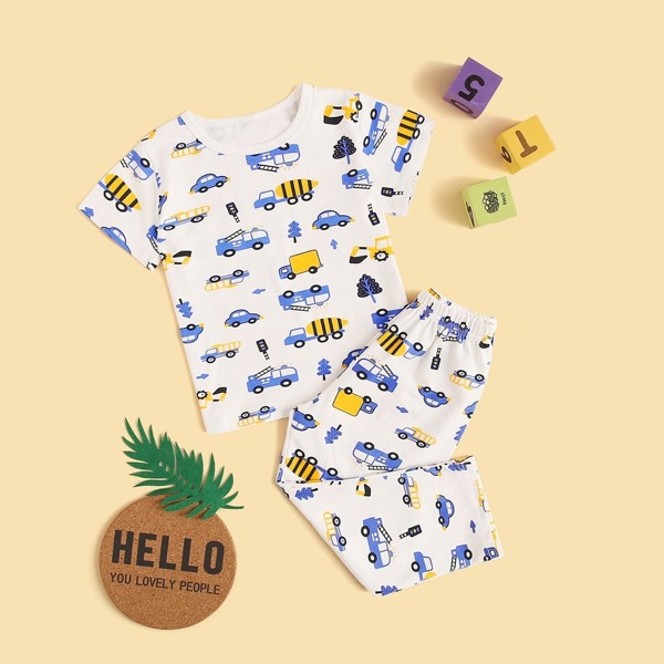 

Toddler Boys Car Print Pajama Set, Multicolor