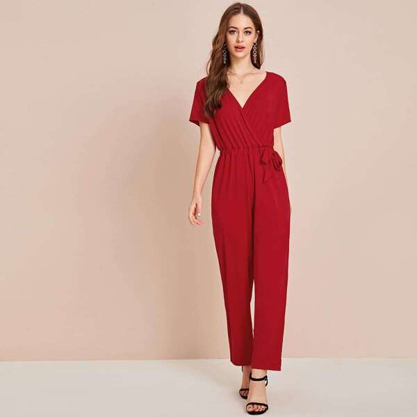 

Surplice Front Tie Side Jumpsuit