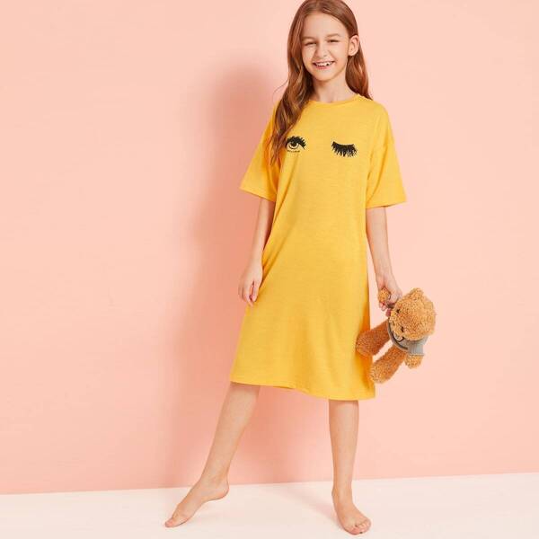 

Girls Wink Eye Print Nightdress