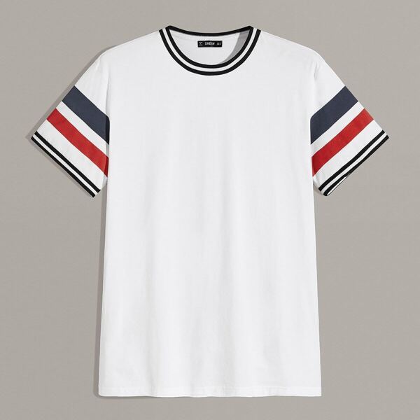 

Men Striped Trim Tee