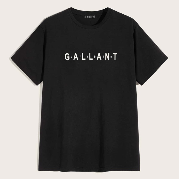 

Men Letter Print Tee