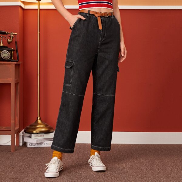 

Pocket Side Stitch Detail Jeans