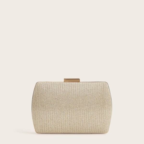 

Clip Top Clutch Bag With Chain Strap