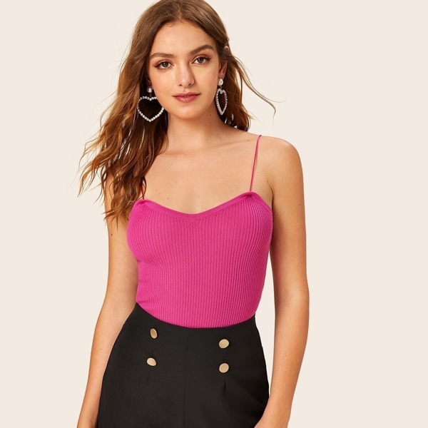 

Solid Ribbed Cami Top