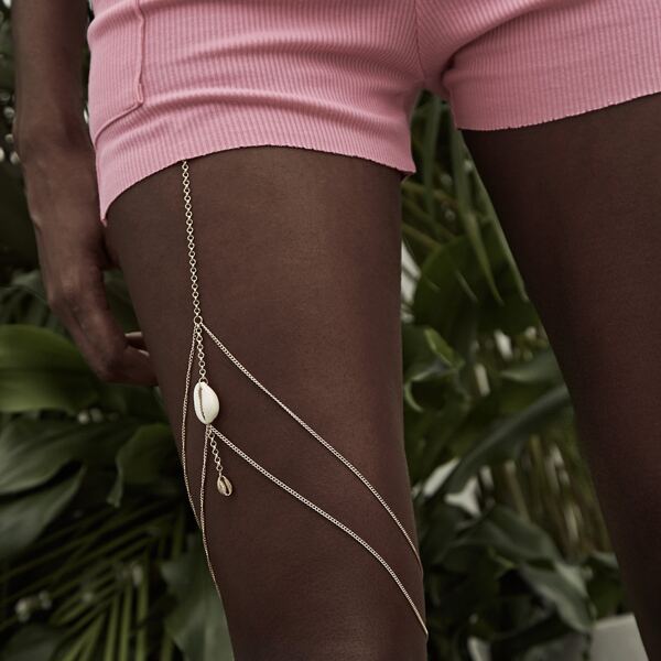 

Shell Decor Layered Thigh Chain 1pc