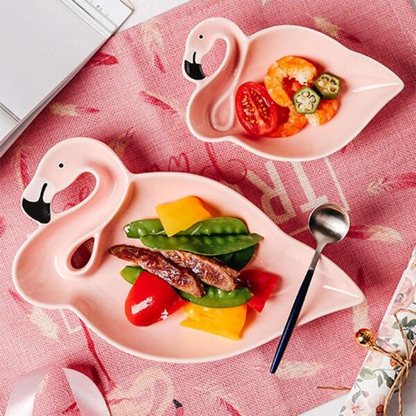 

Flamingo Design Ceramic Plate 1pc