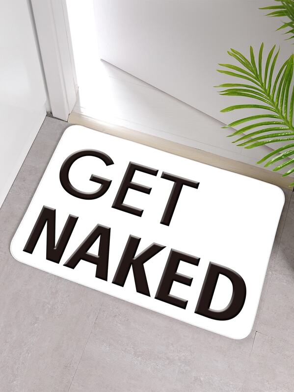 

Коврик с текстовым принтом, Чёрнобелые