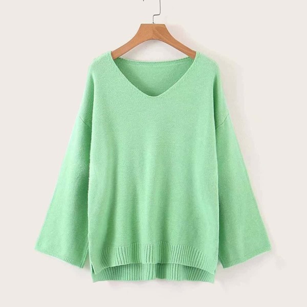 

Split Side Dip Hem Sweater