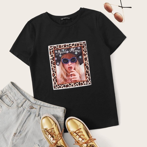 

3D Applique Patched Detail Tee