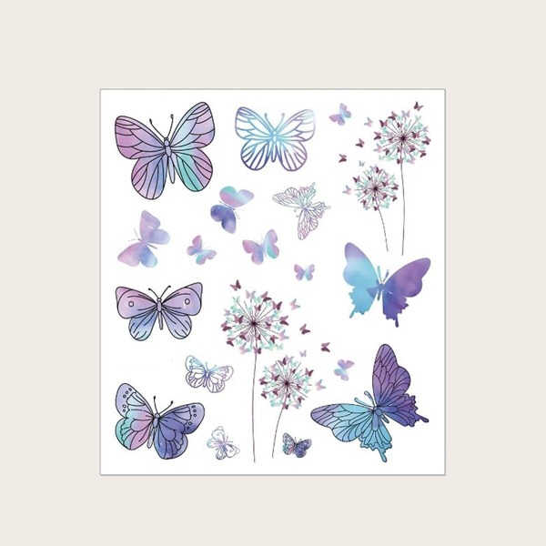 

Butterfly Pattern Tattoo Sticker 1sheet