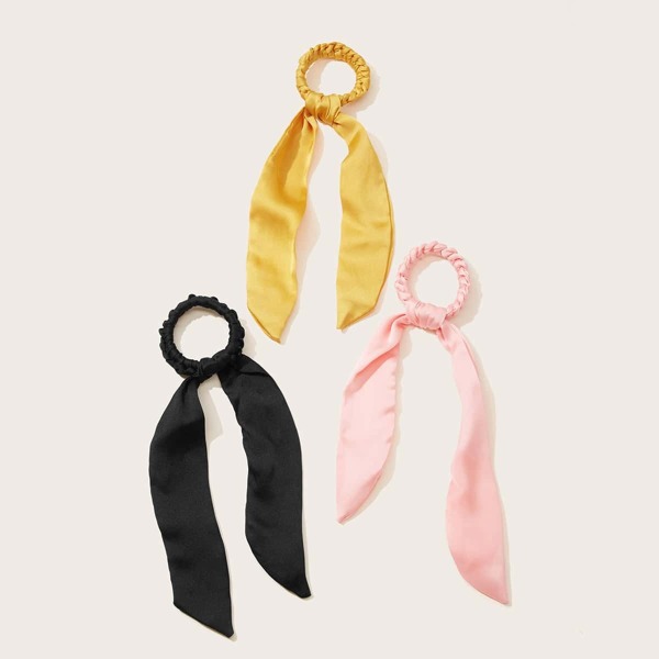 

Simple Scrunchie Scarf 3pcs, Multicolor