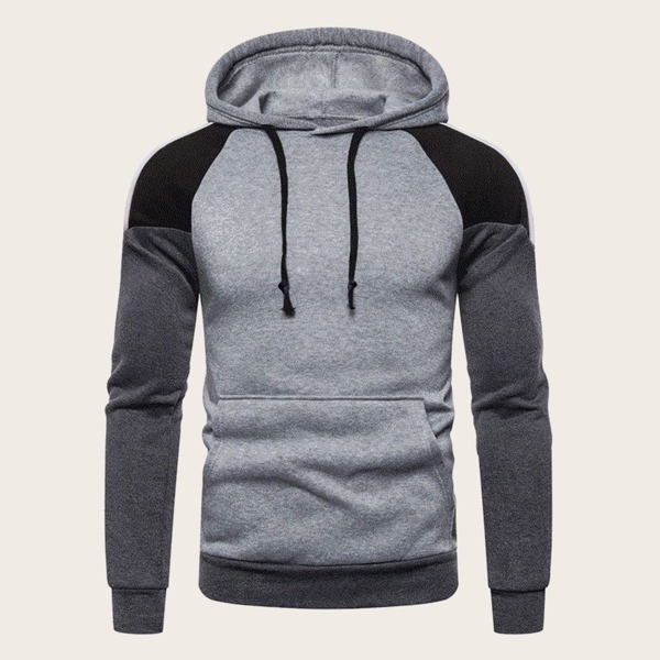 

Men Color Block Hooded Sweatshirt