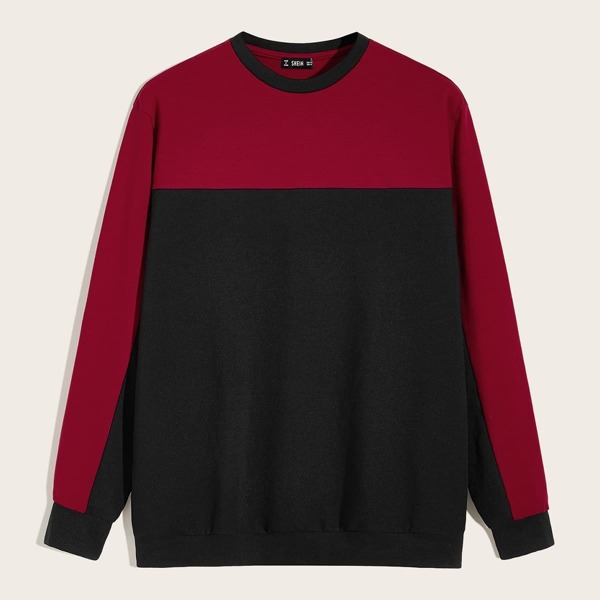 

Men Crew Neck Two Tone Pullover