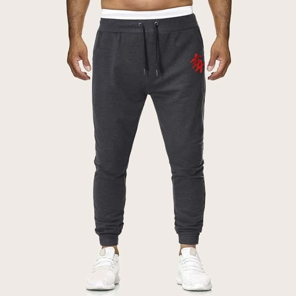 

Men Letter Print Drawstring Sweatpants
