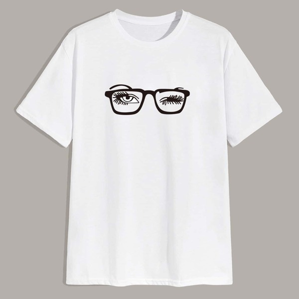 

Men Cartoon Print Tee