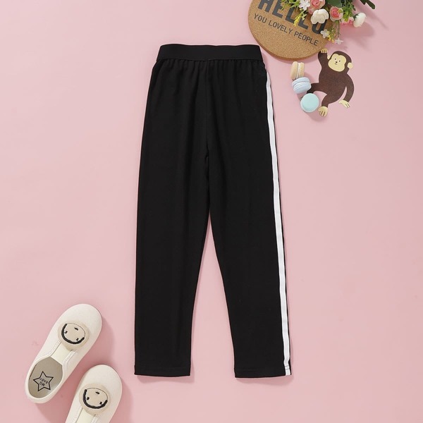 

Toddler Girls Letter Print Elastic Waist Pants