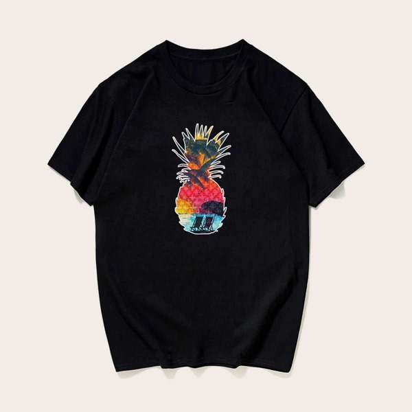 

Men Pineapple Print Tee