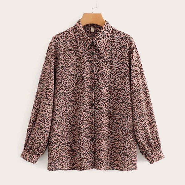 

Leopard Print Button Through Blouse