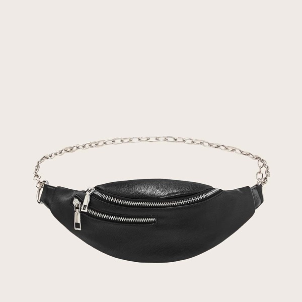 

Zip Front Chain Strap Fanny Pack
