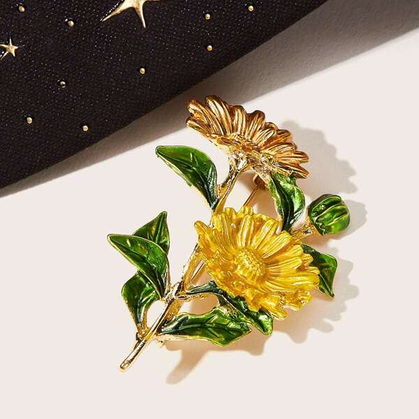 

Flower Design Brooch 1pc