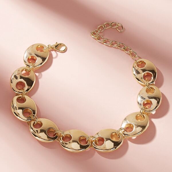 

Hollow Out Oval Decor Choker 1pc