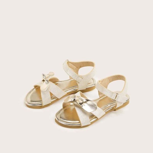 

Toddler Girls Bow Decor Glitter Sandals