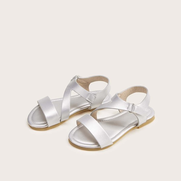 

Girls Metallic Slingback Flat Sandals