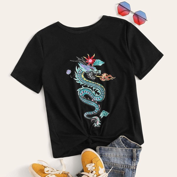 

Dragon Print Short Sleeve Tee