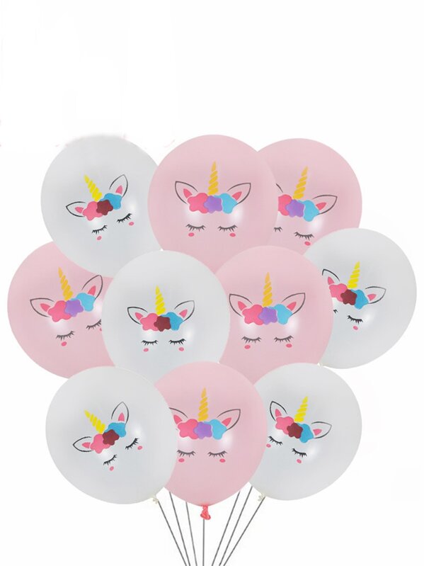 

Unicorn Print Decorative Balloon 10pcs, Multicolor