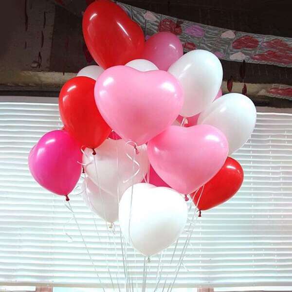 

Random Color Heart Shape Balloon 20pcs, Multicolor