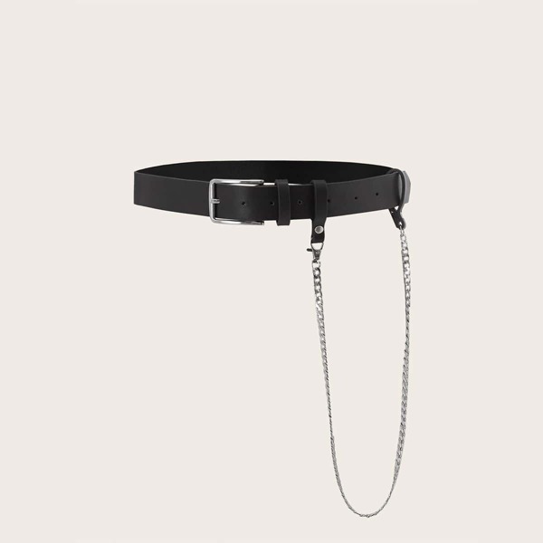 

Men Chain Decor Buckle Belt