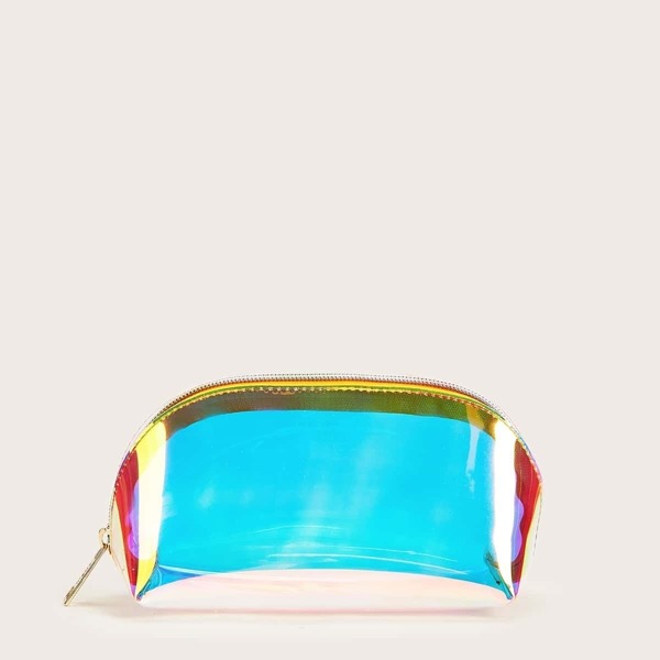 

SHEIN Holographic Makeup Bag, Blue
