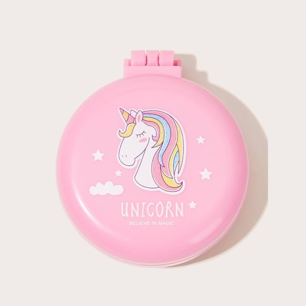 

Portable Round Comb With Mirror