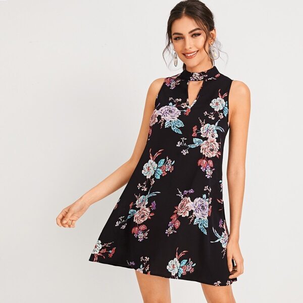 

Peekaboo Floral Print Dress