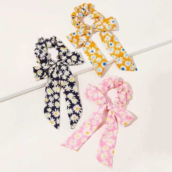 

Toddler Girls Daisy Pattern Scrunchie Scarf 3pcs
