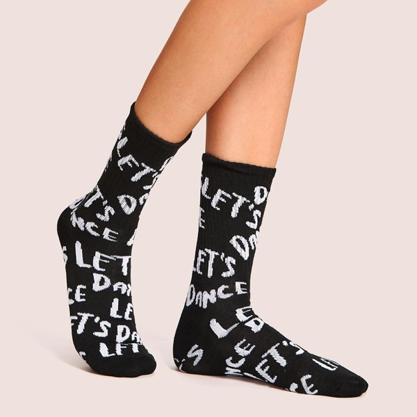 

Letter Pattern Socks 1pair
