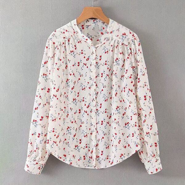 

Allover Ditsy Floral Print Blouse