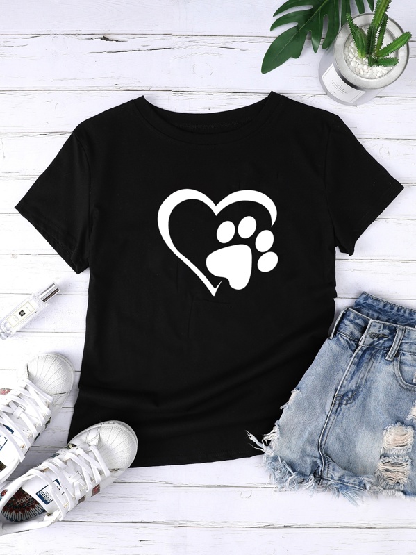 

Cartoon Graphic Tee, Black