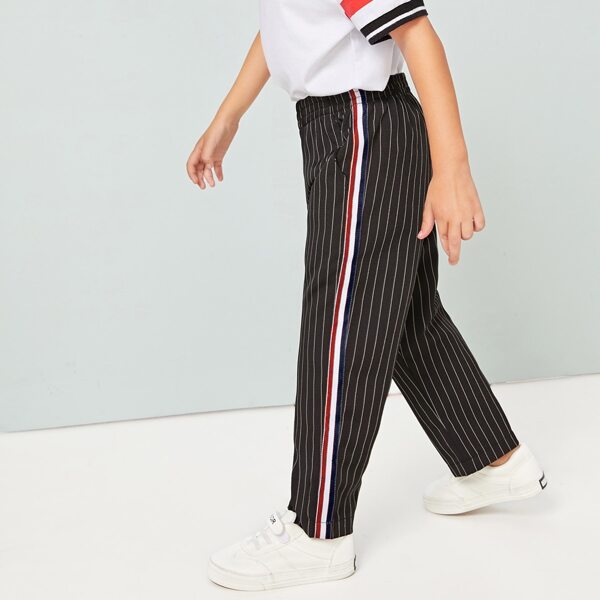 

Toddler Boys Striped Tape Side Pants