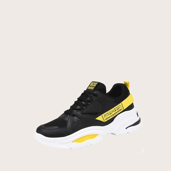 

Men Lace-up Front Chunky Sole Trainers