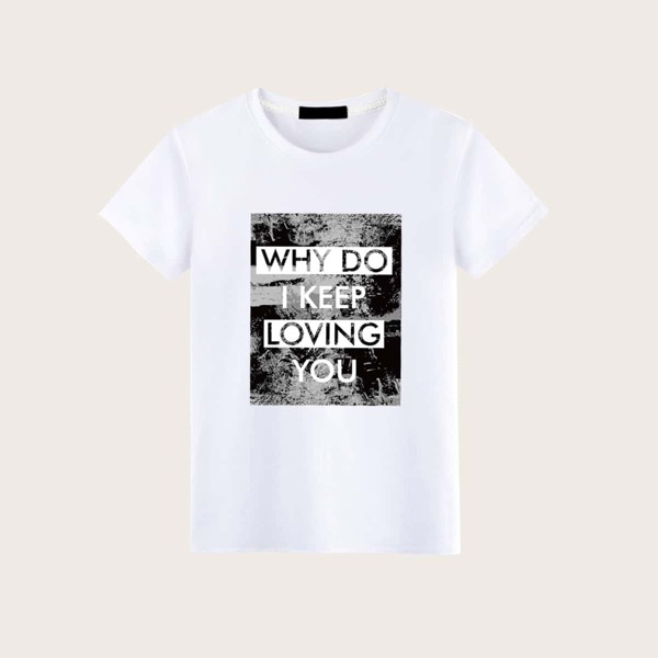 

Men Slogan Print Tee