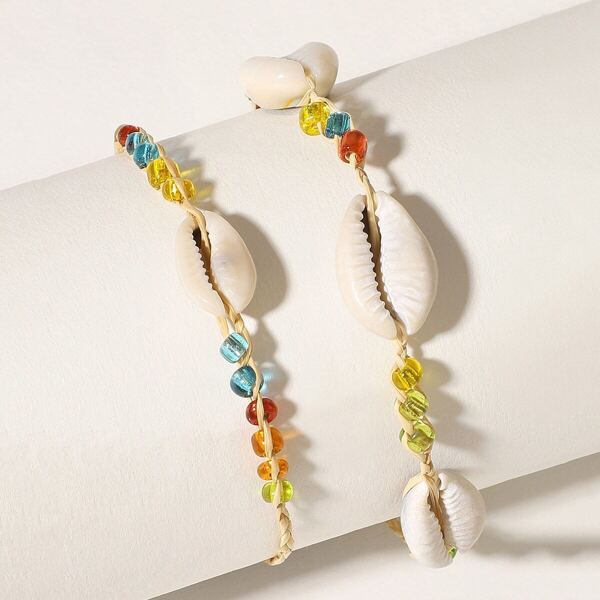 

Shell Decor Bracelet & Anklet 2pcs