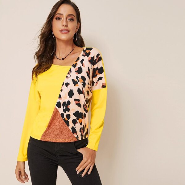 

Leopard Print Cut and Sew Tee