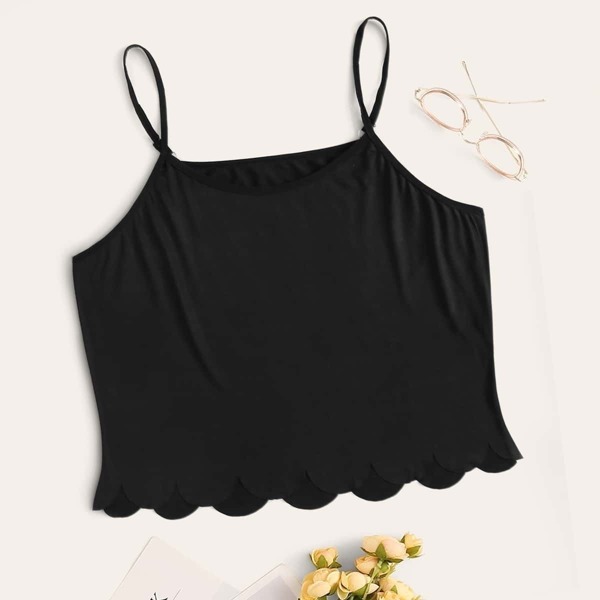 

Plus Scallop Trim Cami Top