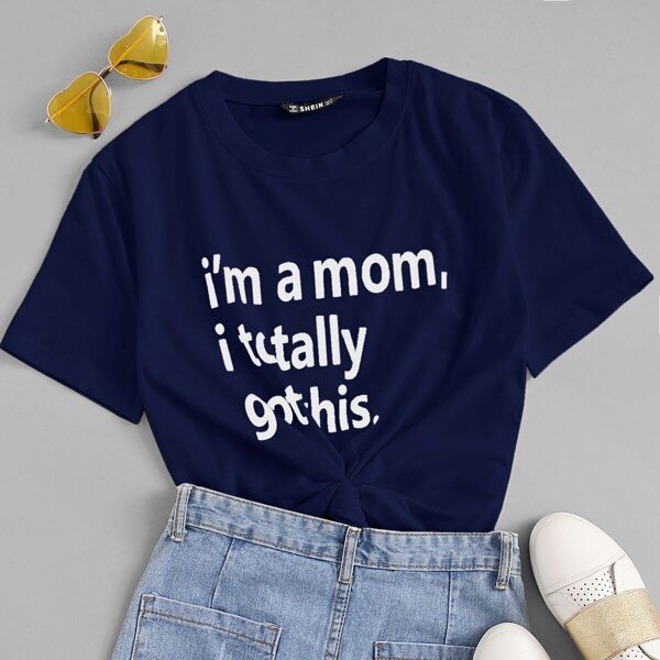 

Slogan Graphic Top, Navy