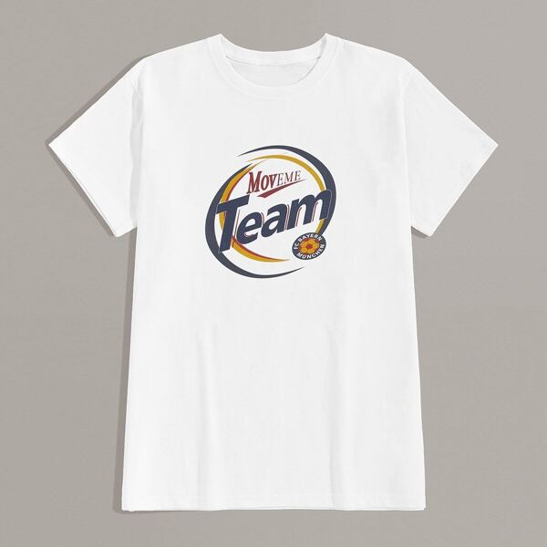 

Men Letter Print Tee