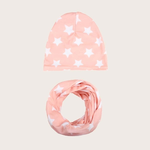 

Baby Star Pattern Beanie & Scarf 2pcs