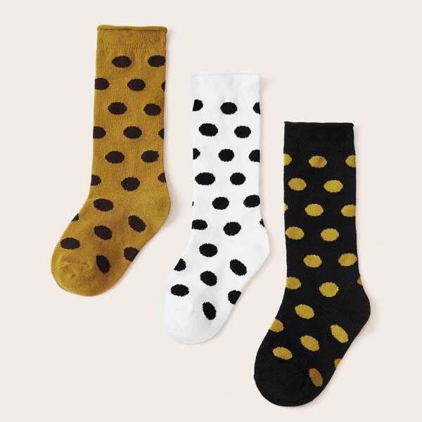

Toddler Kids Polka Dot Pattern Socks 3pairs