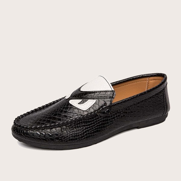 

Men Two Tone Textured Slip On Loafers